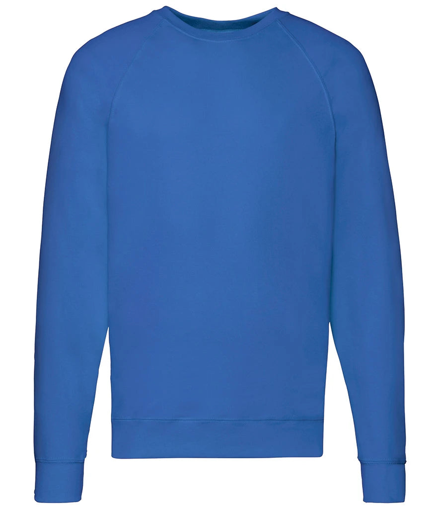Fruit of the Loom SS120 Fruit of the Loom Lightweight Raglan Sweatshirt in Royal Blue