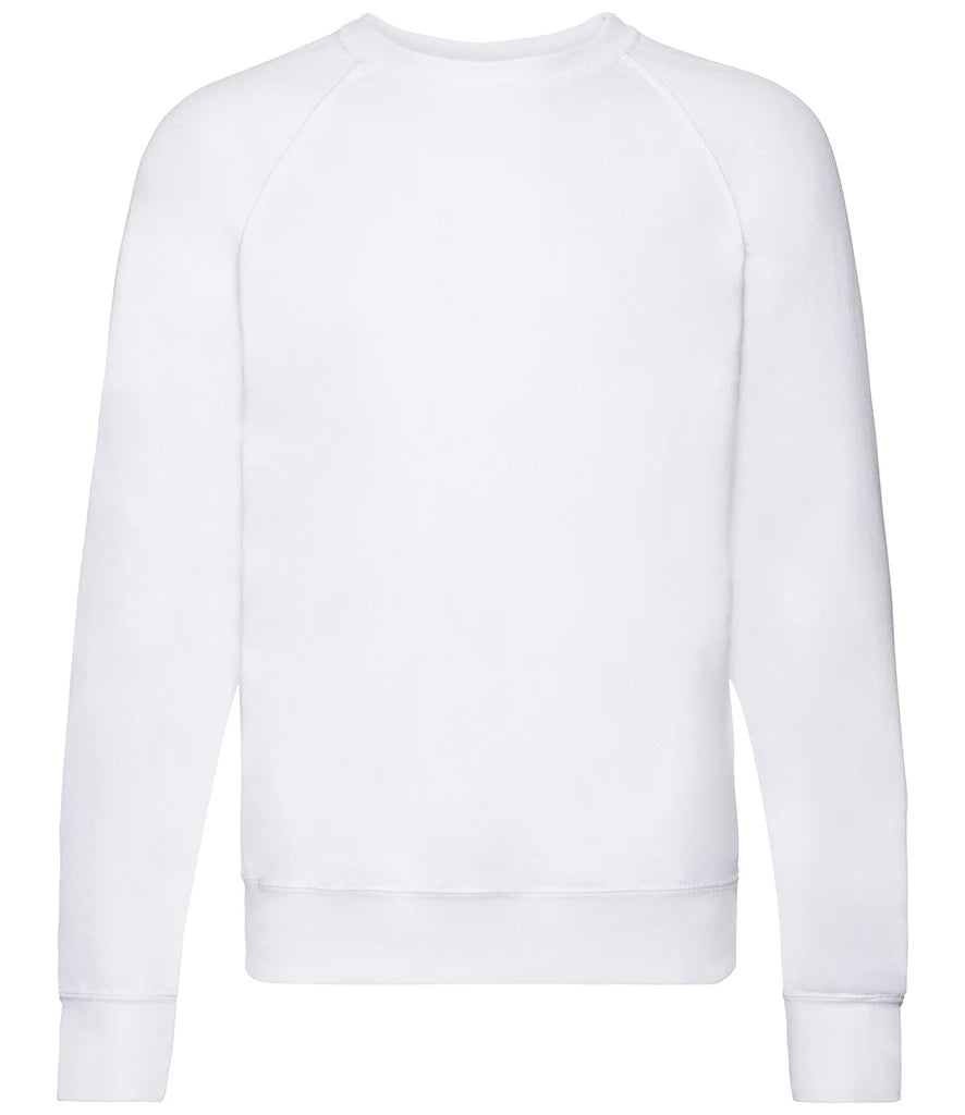Fruit of the Loom SS120 Fruit of the Loom Lightweight Raglan Sweatshirt in White