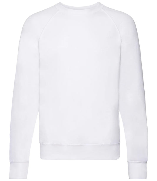 Fruit of the Loom SS120 Fruit of the Loom Lightweight Raglan Sweatshirt in White