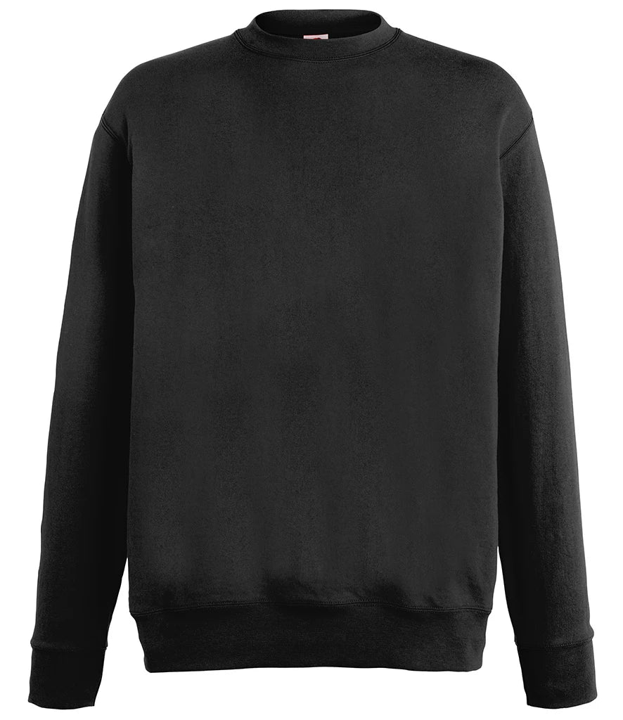 Fruit of the Loom SS123 Fruit of the Loom Lightweight Drop Shoulder Sweatshirt in Black