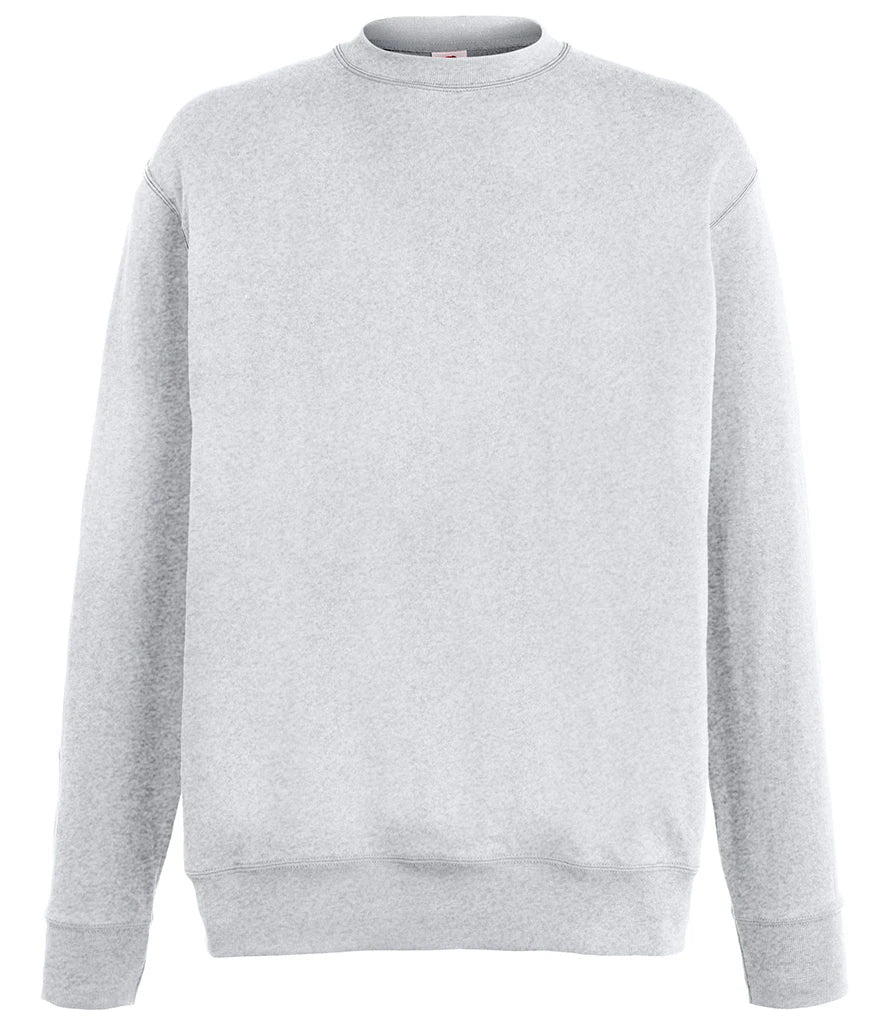 Fruit of the Loom SS123 Fruit of the Loom Lightweight Drop Shoulder Sweatshirt in Heather Grey