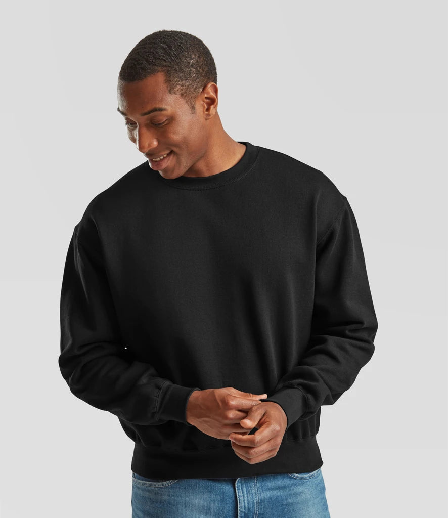 Fruit of the Loom SS141 Fruit of the Loom Supercotton™ Sweatshirt in Black