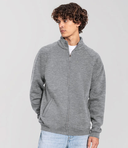 Fruit of the Loom SS155 Fruit of the Loom Iconic Premium Sweat Jacket in Athletic Heather