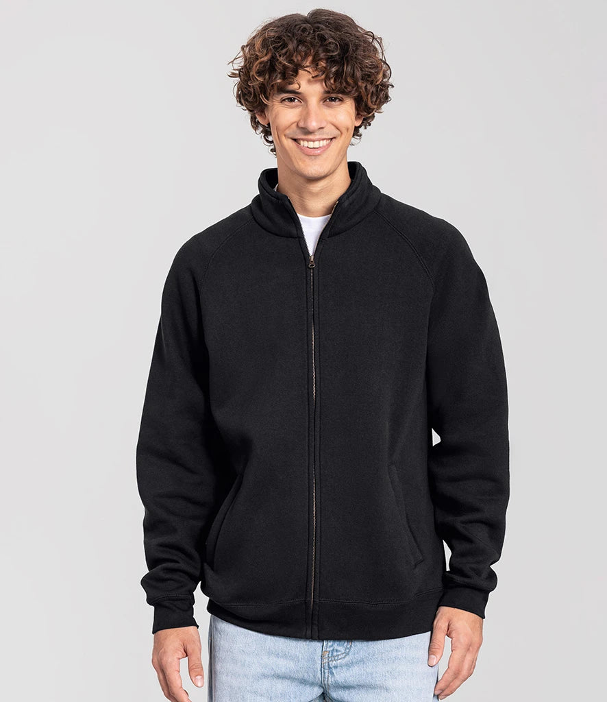 Fruit of the Loom SS155 Fruit of the Loom Iconic Premium Sweat Jacket in Black