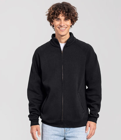 Fruit of the Loom SS155 Fruit of the Loom Iconic Premium Sweat Jacket in Black
