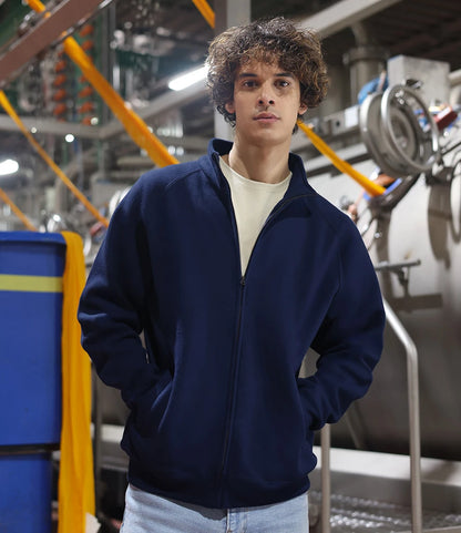 Fruit of the Loom SS155 Fruit of the Loom Iconic Premium Sweat Jacket in Deep Navy