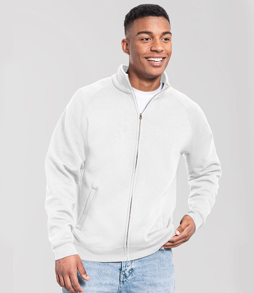 Fruit of the Loom SS155 Fruit of the Loom Iconic Premium Sweat Jacket in White