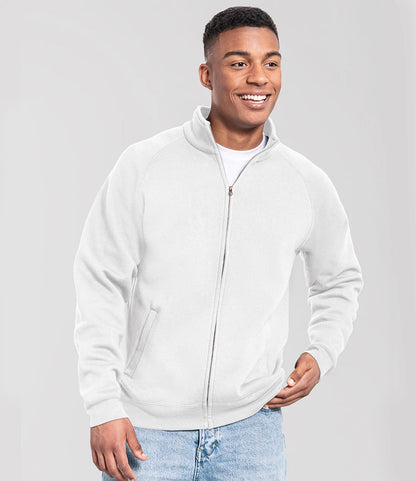 Fruit of the Loom SS155 Fruit of the Loom Iconic Premium Sweat Jacket in White