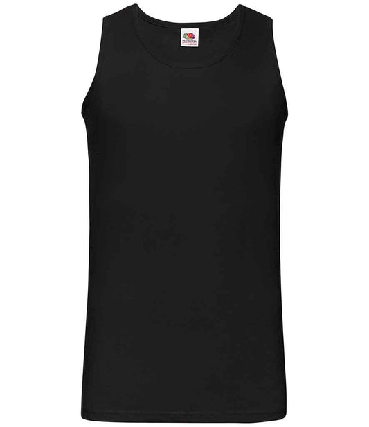 Fruit of the Loom SS18 Athletic Vest in Black