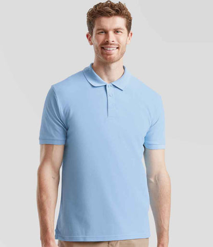 Fruit of the Loom SS5 polo in Sky Blue