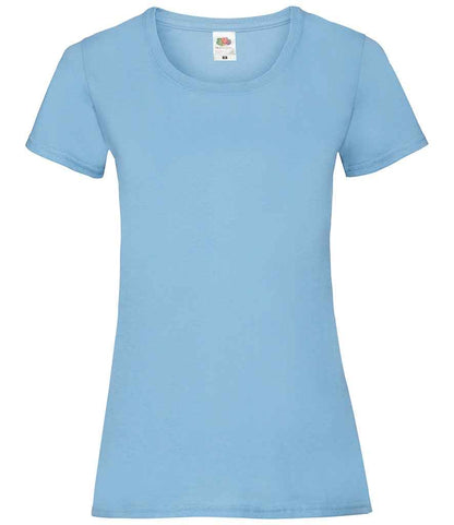 Fruit of the Loom SS77 Lady Fit Value T-Shirt in Sky Blue