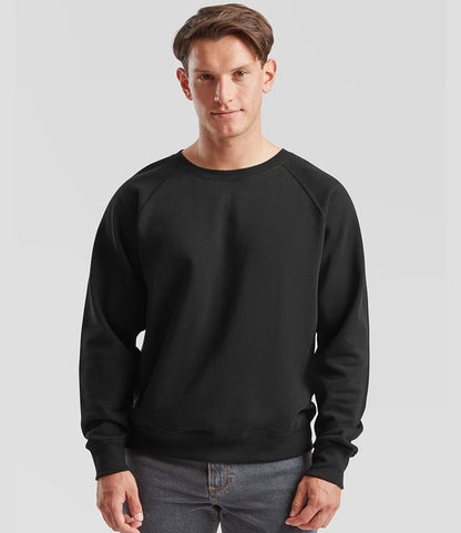Fruit of the Loom SS8 Fruit of the Loom Classic Raglan Sweatshirt in Black