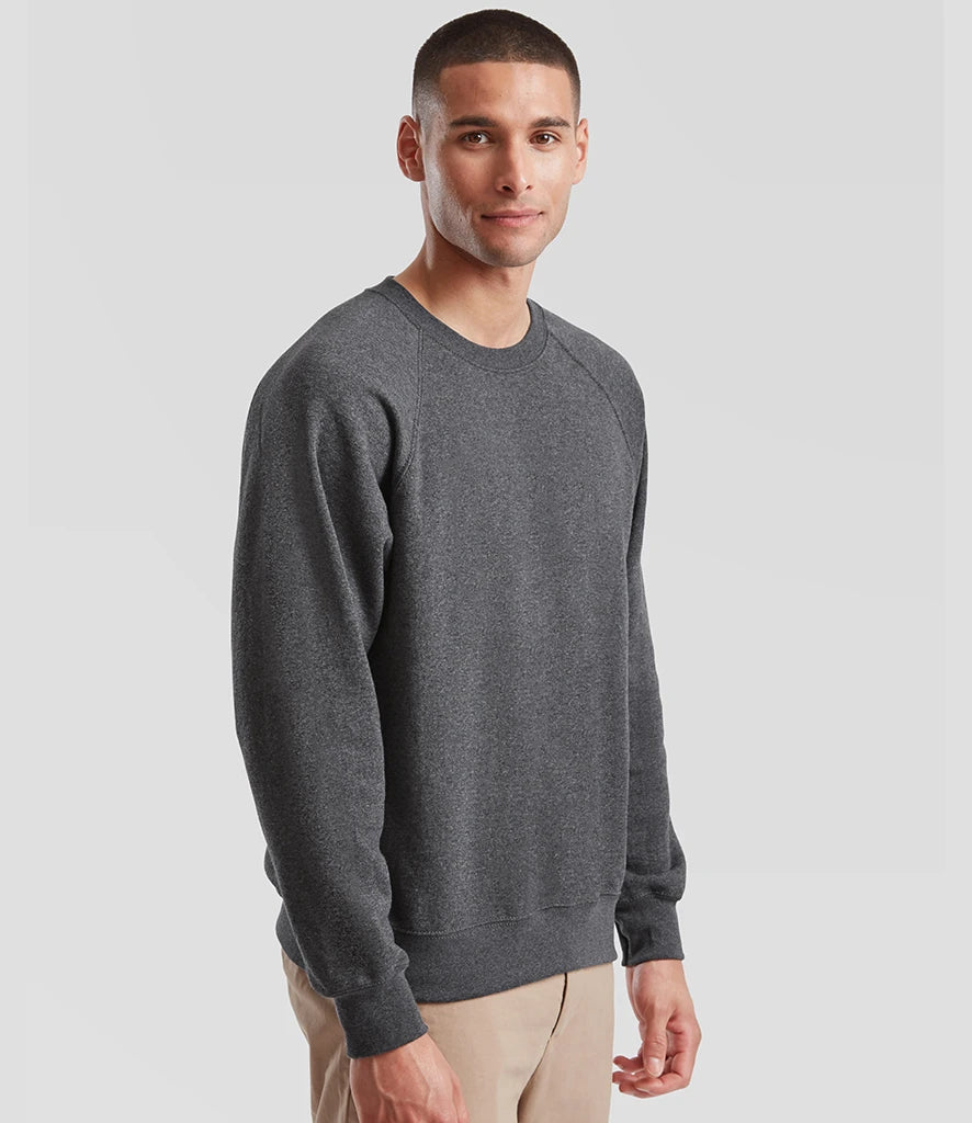 Fruit of the Loom SS8 Fruit of the Loom Classic Raglan Sweatshirt in Dark Heather