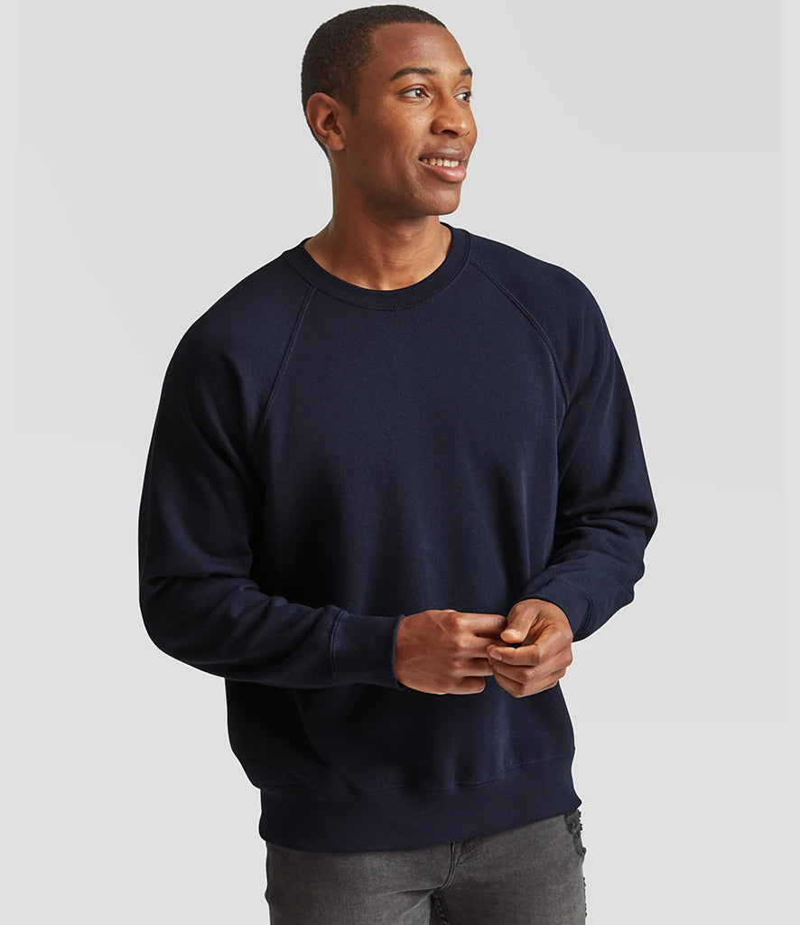 Fruit of the Loom SS8 Fruit of the Loom Classic Raglan Sweatshirt in Deep Navy