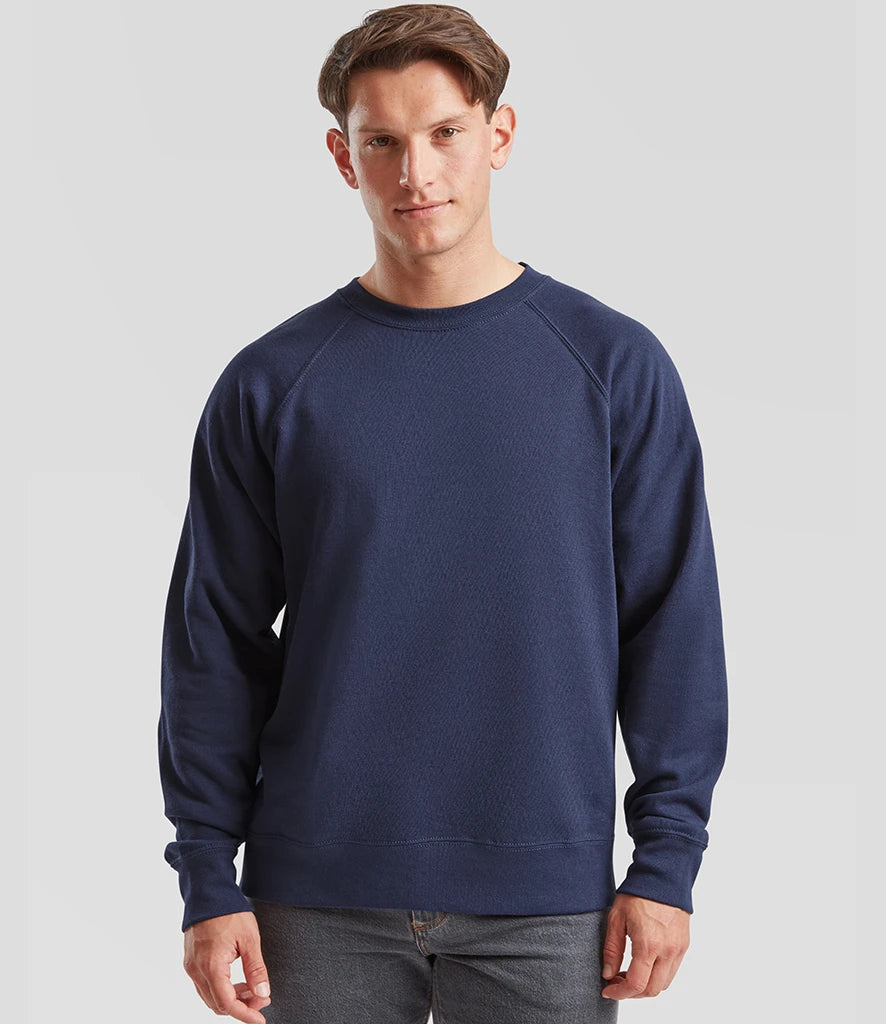 Fruit of the Loom SS8 Fruit of the Loom Classic Raglan Sweatshirt in Navy