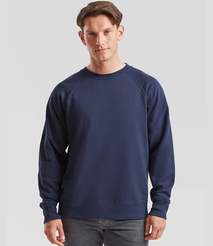 Fruit of the Loom SS8 Fruit of the Loom Classic Raglan Sweatshirt in Navy
