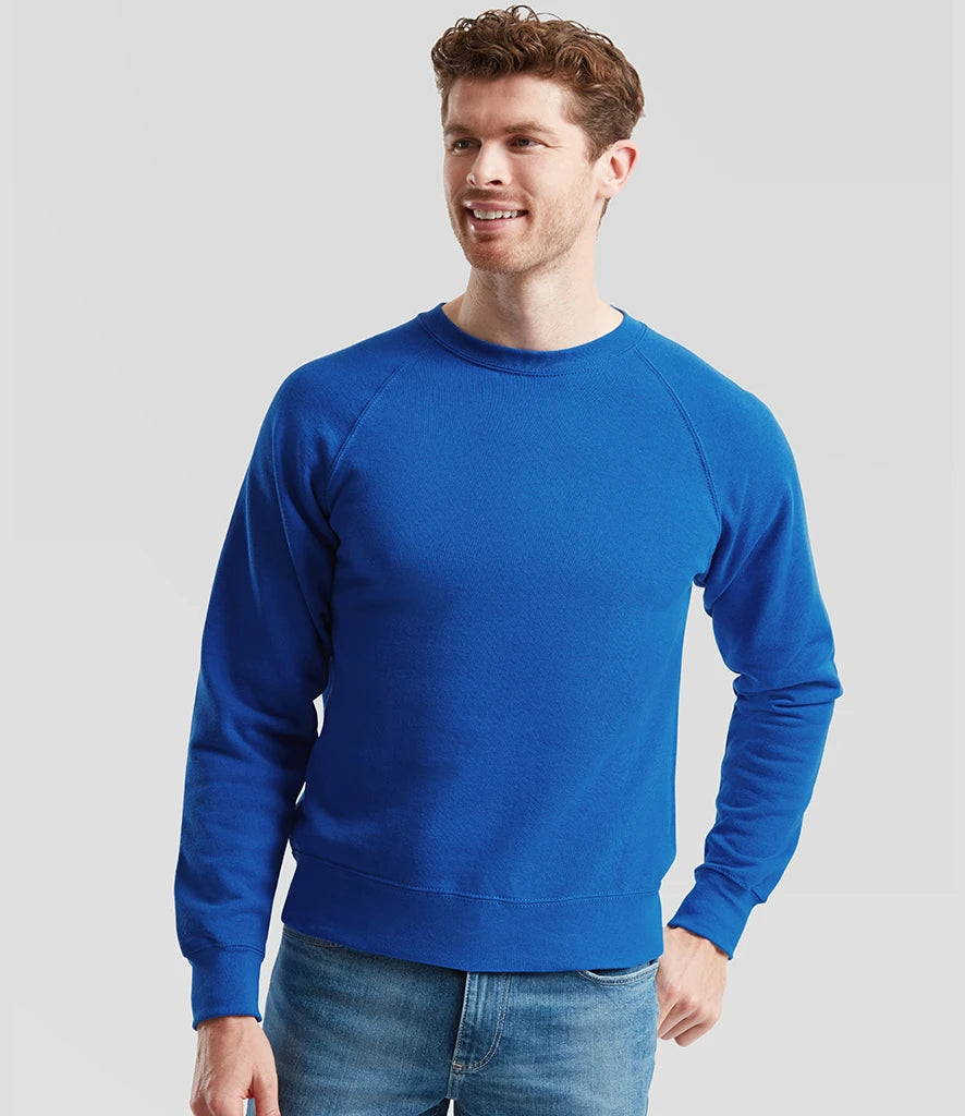 Fruit of the Loom SS8 Fruit of the Loom Classic Raglan Sweatshirt in Royal Blue