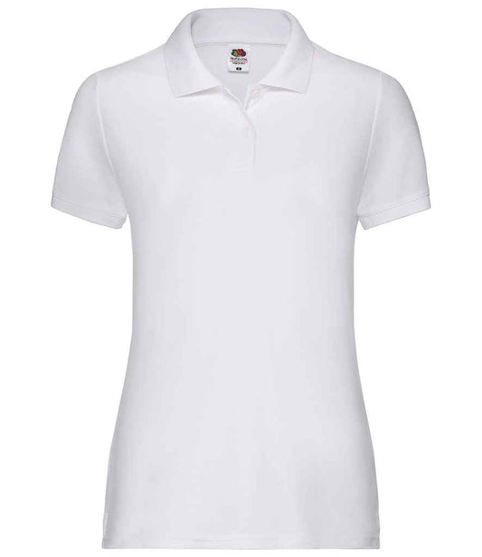Fruit of the Loom SS86 ladies polo in White