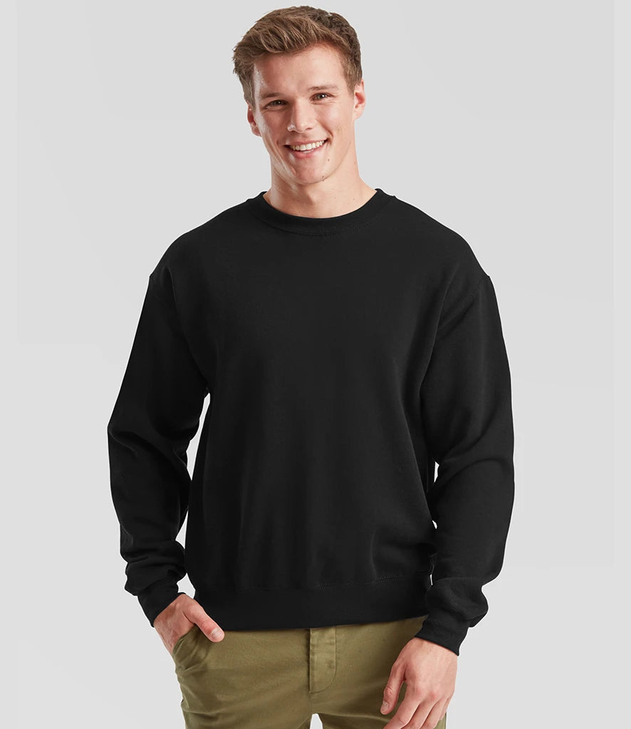 Fruit of the Loom SS9 Fruit of the Loom Classic Drop Shoulder Sweatshirt in Black