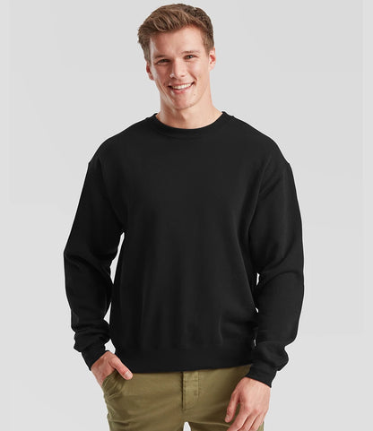 Fruit of the Loom SS9 Fruit of the Loom Classic Drop Shoulder Sweatshirt in Black
