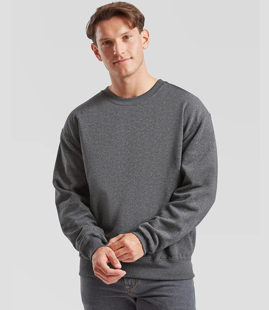 Fruit of the Loom SS9 Fruit of the Loom Classic Drop Shoulder Sweatshirt in Dark Heather
