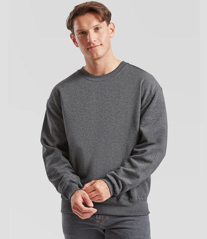 Fruit of the Loom SS9 Fruit of the Loom Classic Drop Shoulder Sweatshirt in Dark Heather
