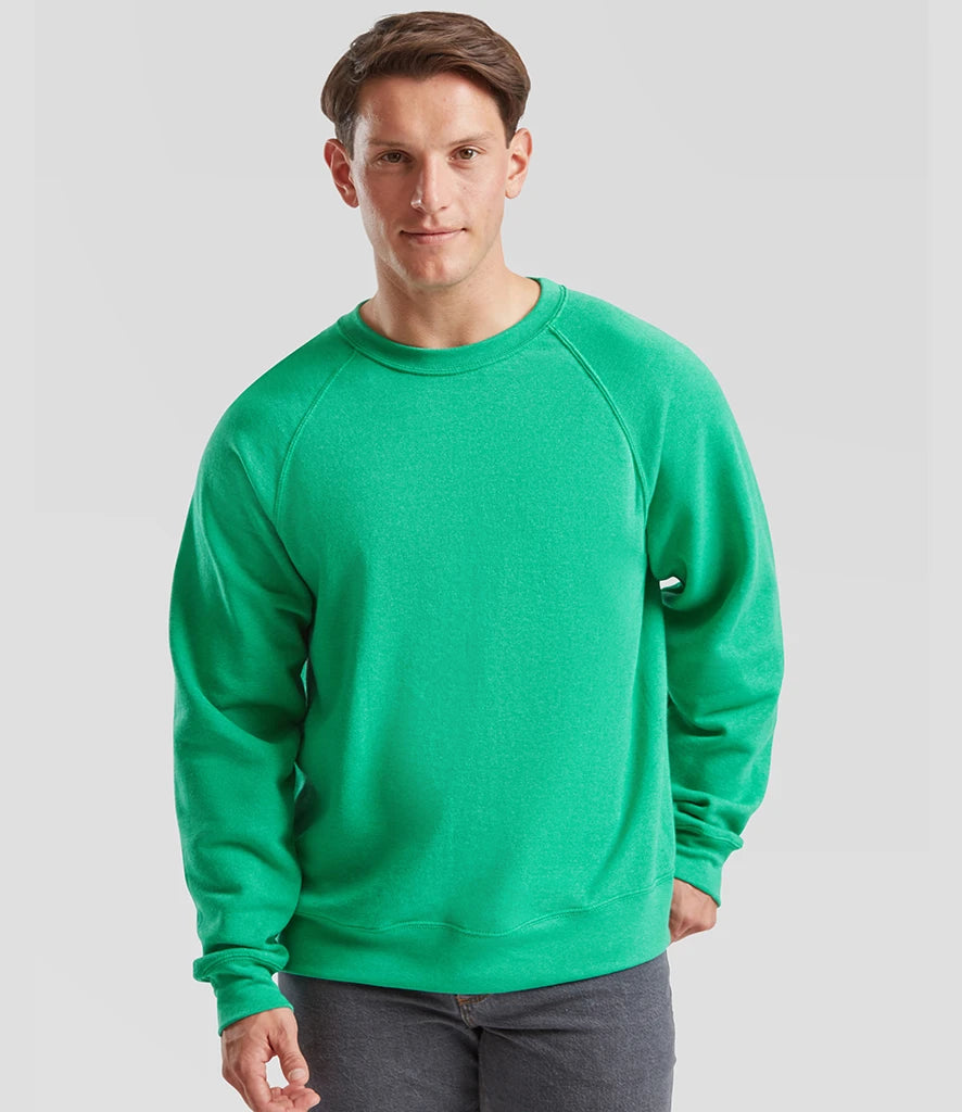 Fruit of the Loom SS9 Fruit of the Loom Classic Drop Shoulder Sweatshirt in Heather Green