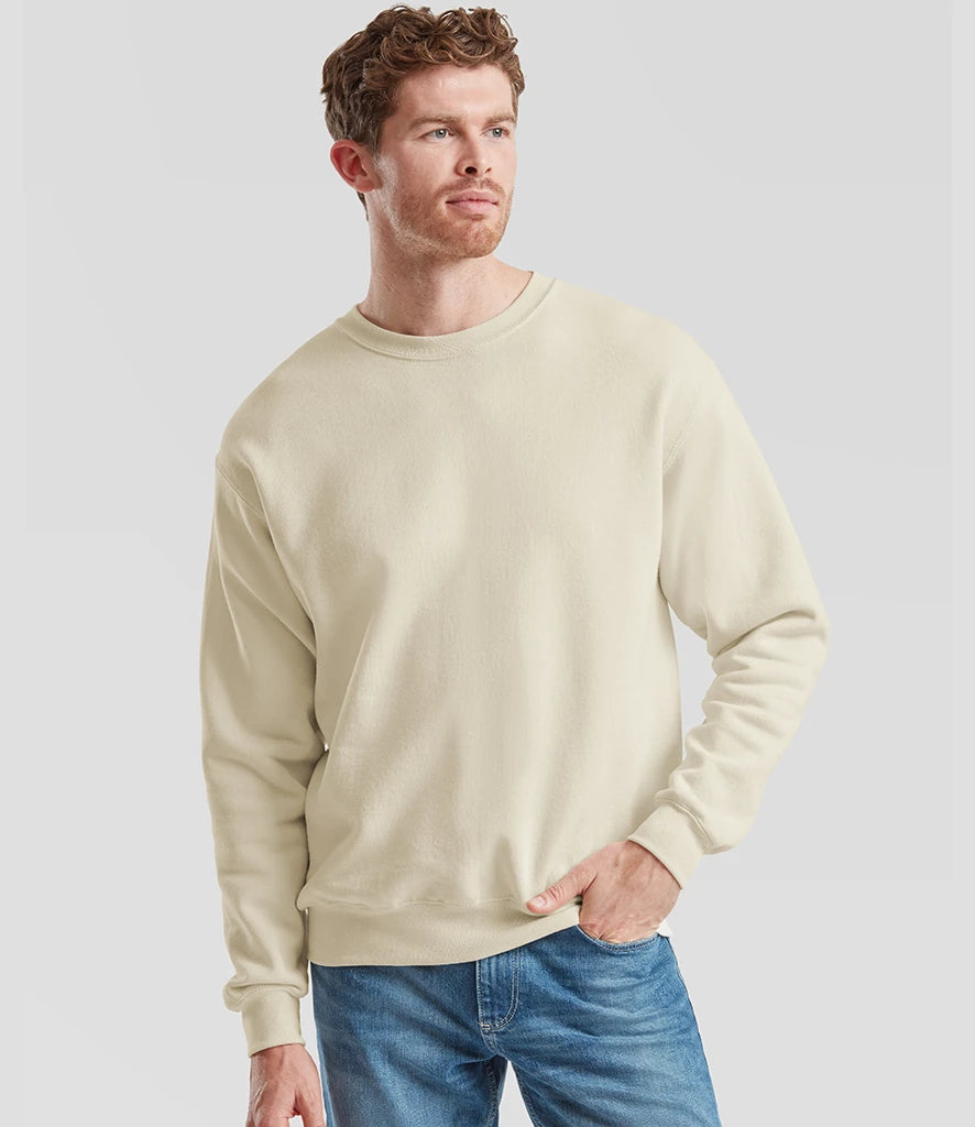 Fruit of the Loom SS9 Fruit of the Loom Classic Drop Shoulder Sweatshirt in Natural