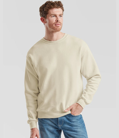 Fruit of the Loom SS9 Fruit of the Loom Classic Drop Shoulder Sweatshirt in Natural