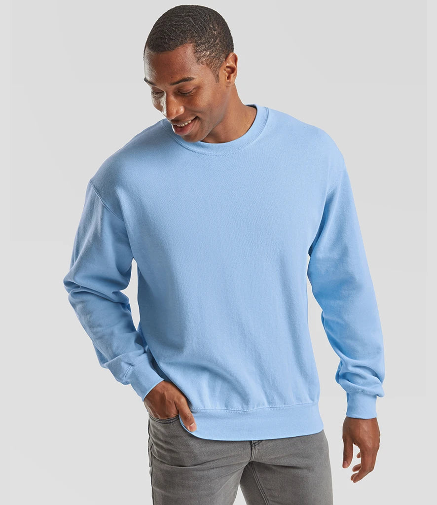 Fruit of the Loom SS9 Fruit of the Loom Classic Drop Shoulder Sweatshirt in Sky Blue
