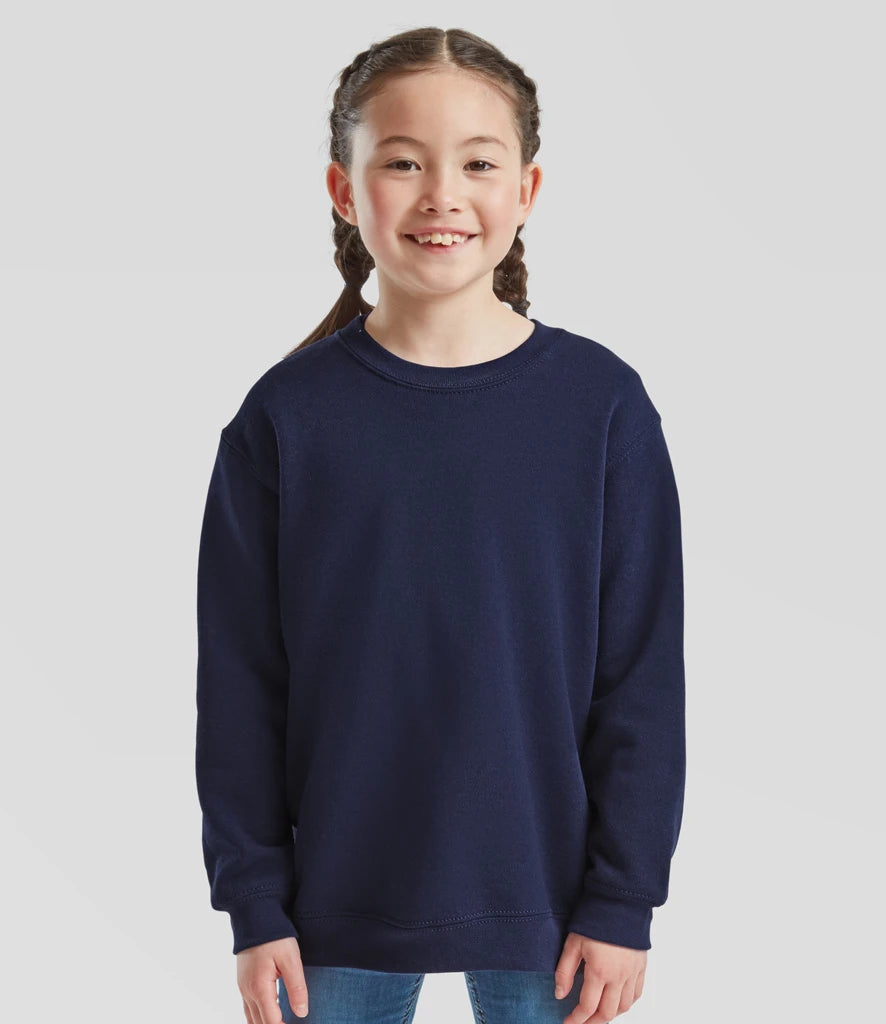 Fruit of the Loom SS9B Fruit of the Loom Kids Classic Drop Shoulder Sweatshirt in Deep Navy