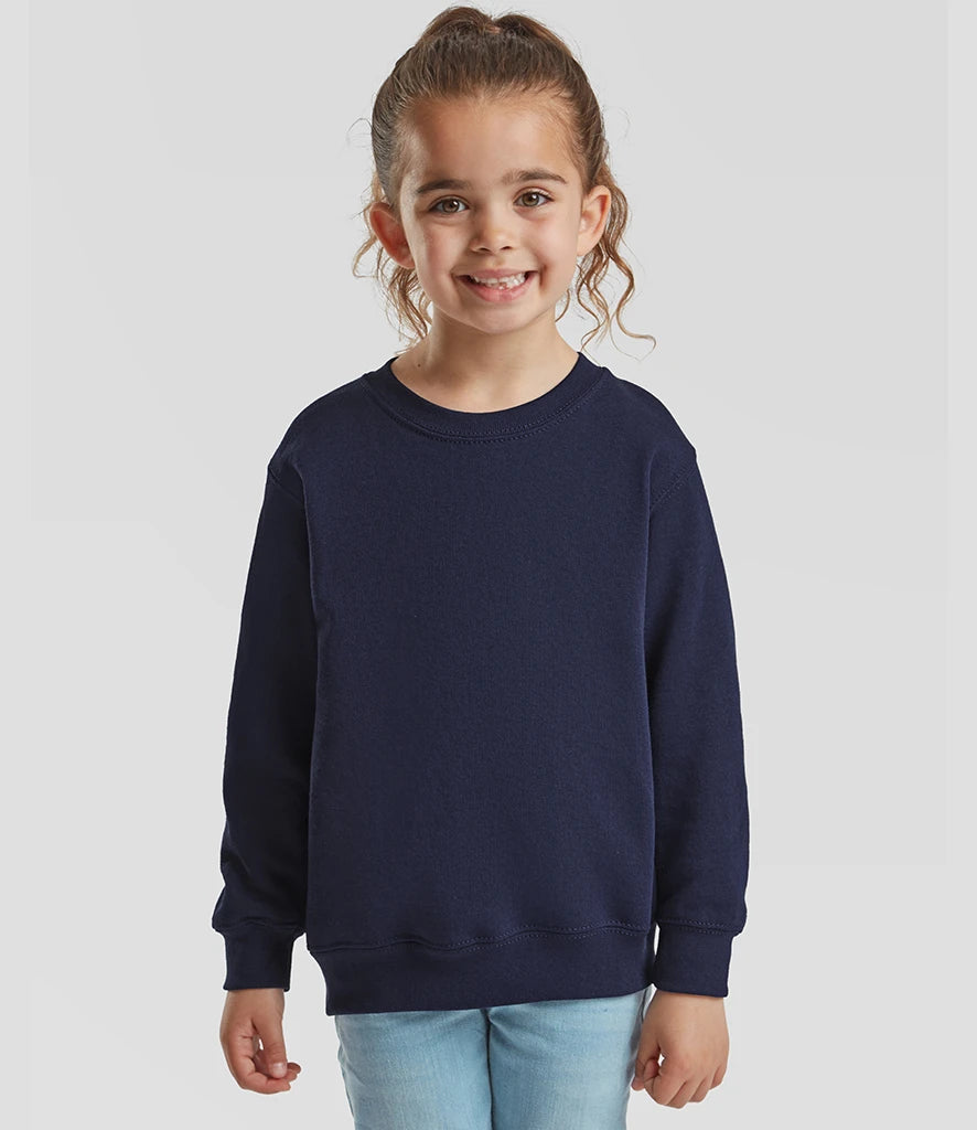 Fruit of the Loom SS9B Fruit of the Loom Kids Classic Drop Shoulder Sweatshirt in Navy