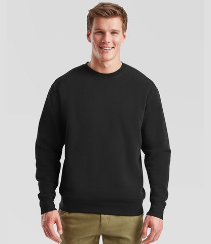 Fruit of the Loom SSE9 Fruit of the Loom Premium Drop Shoulder Sweatshirt in Black