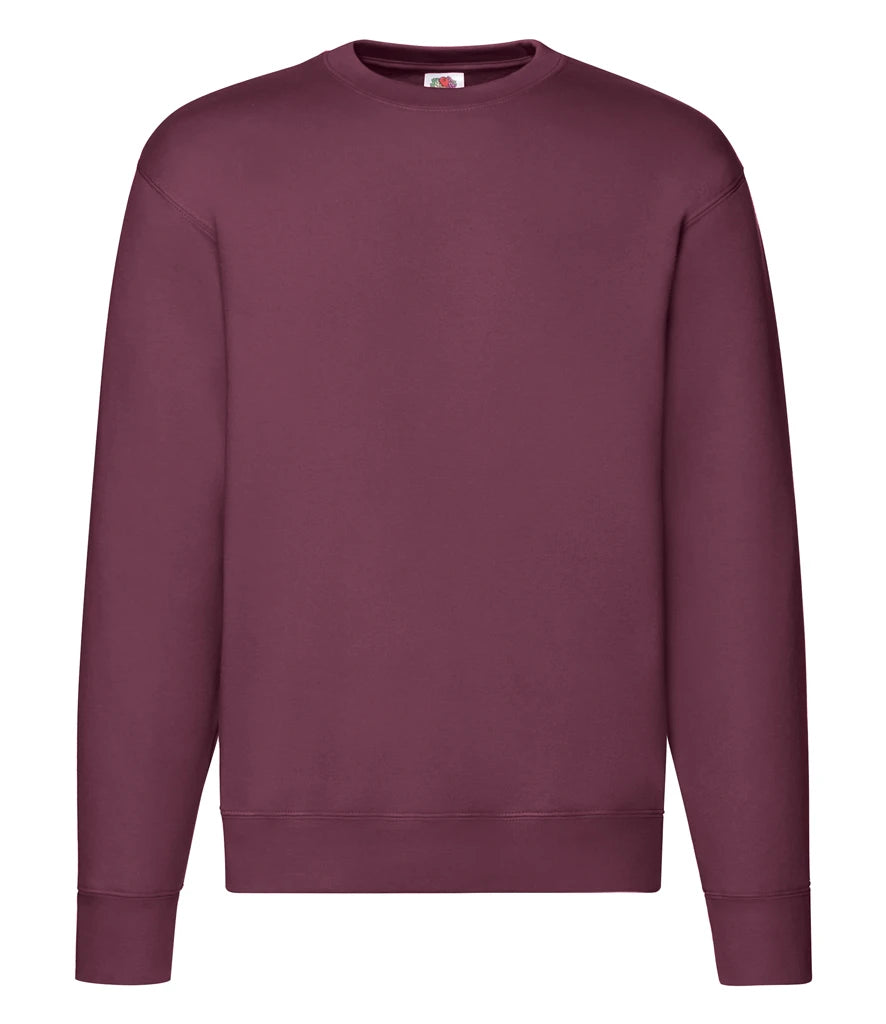 Fruit of the Loom SSE9 Fruit of the Loom Premium Drop Shoulder Sweatshirt in Burgundy