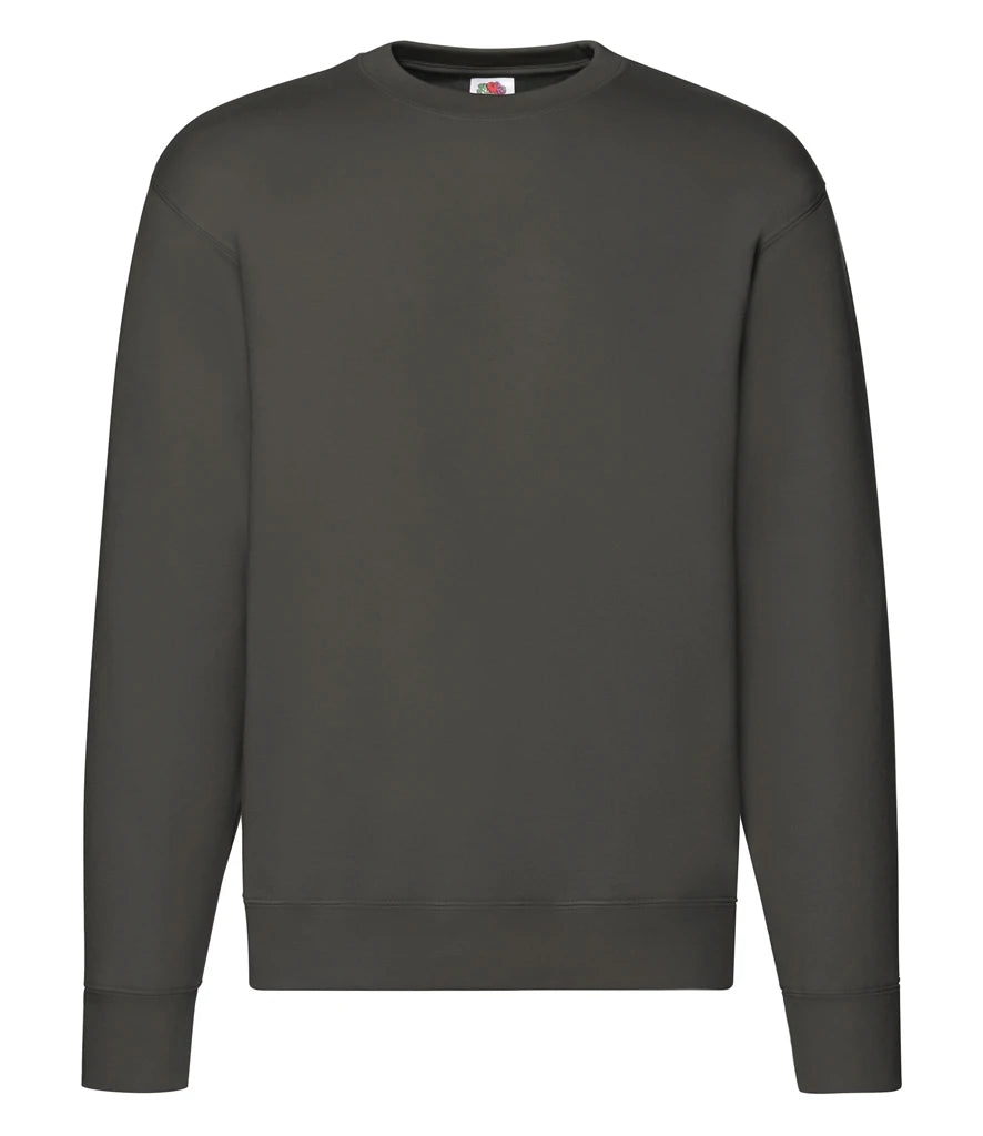 Fruit of the Loom SSE9 Fruit of the Loom Premium Drop Shoulder Sweatshirt in Charcoal