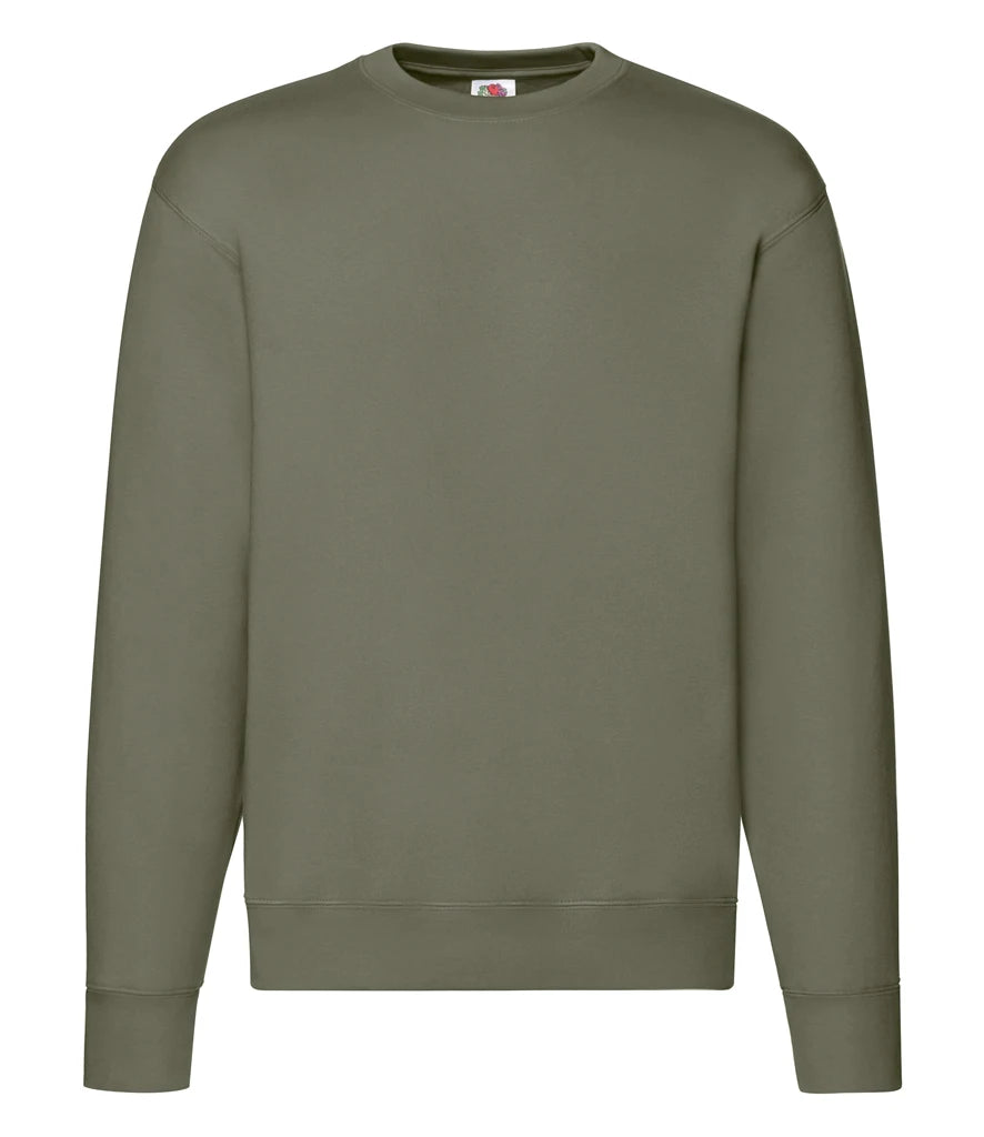 Fruit of the Loom SSE9 Fruit of the Loom Premium Drop Shoulder Sweatshirt in Classic Olive