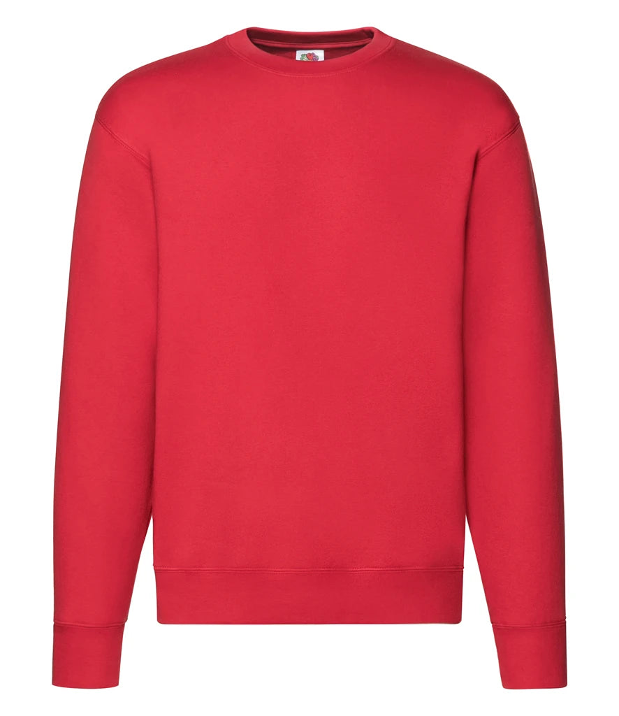 Fruit of the Loom SSE9 Fruit of the Loom Premium Drop Shoulder Sweatshirt in Red