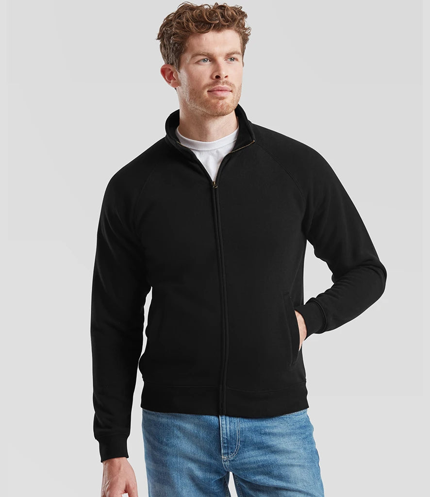 Fruit of the Loom SSE92 Fruit of the Loom Premium Sweat Jacket in Black