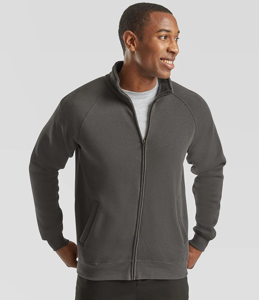 Fruit of the Loom SSE92 Fruit of the Loom Premium Sweat Jacket in Light Graphite