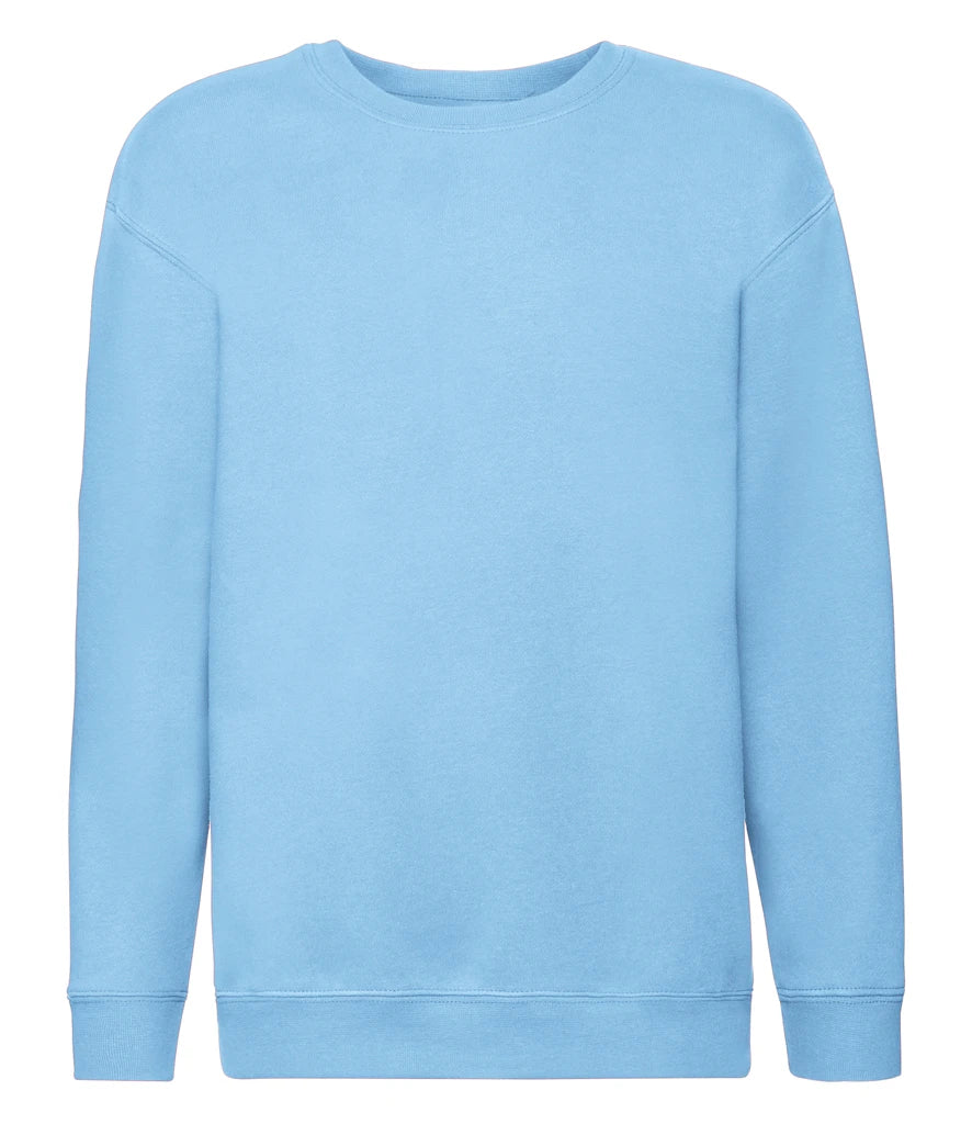 Fruit of the Loom SSE9B Fruit of the Loom Kids Premium Drop Shoulder Sweatshirt in Sky Blue