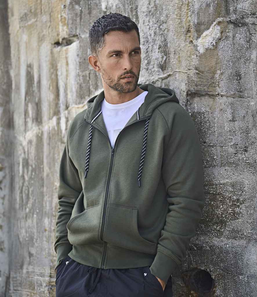 Tee Jays T5435 fashion zip hoodie in Deep Green
