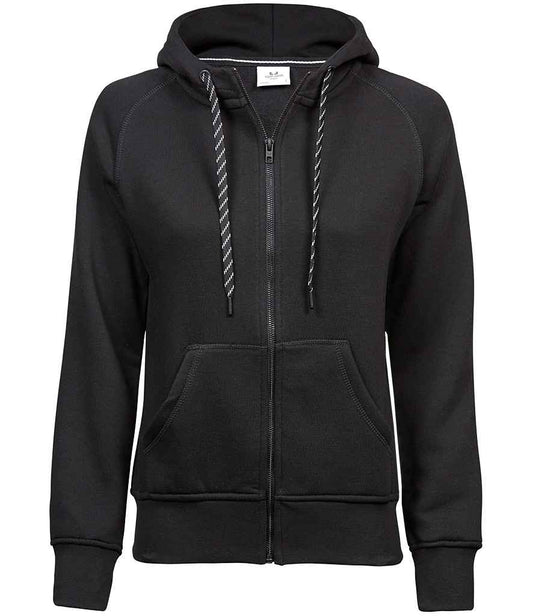 Tee Jays T5436 ladies fashion zip hoodie in Black