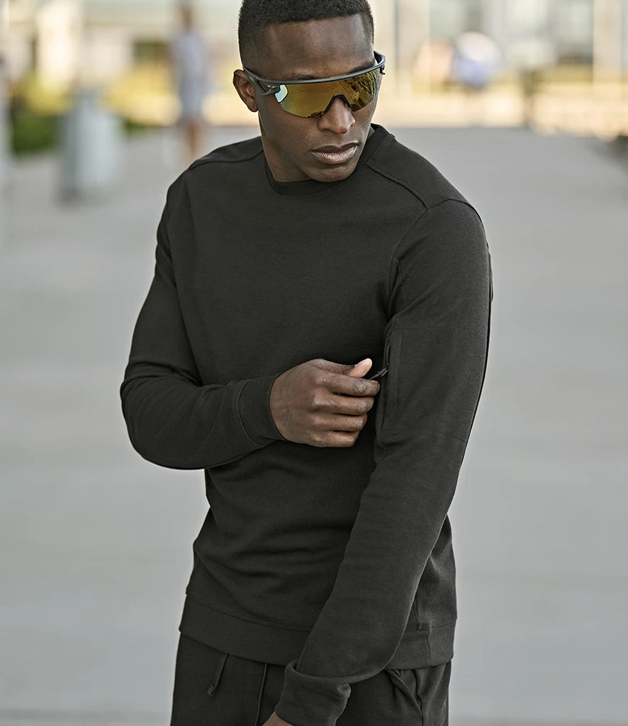 Tee Jays T5700 Tee Jays Athletic Crew Neck Sweatshirt in Black