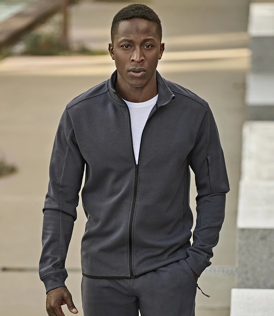 Tee Jays T5704 Tee Jays Athletic Full Zip Sweat Cardigan in Black