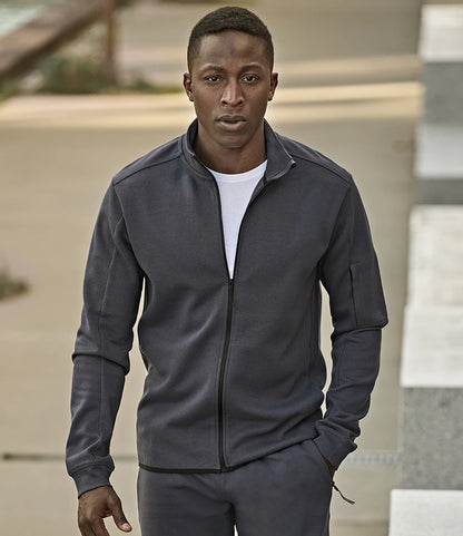 Tee Jays T5704 Tee Jays Athletic Full Zip Sweat Cardigan in Black