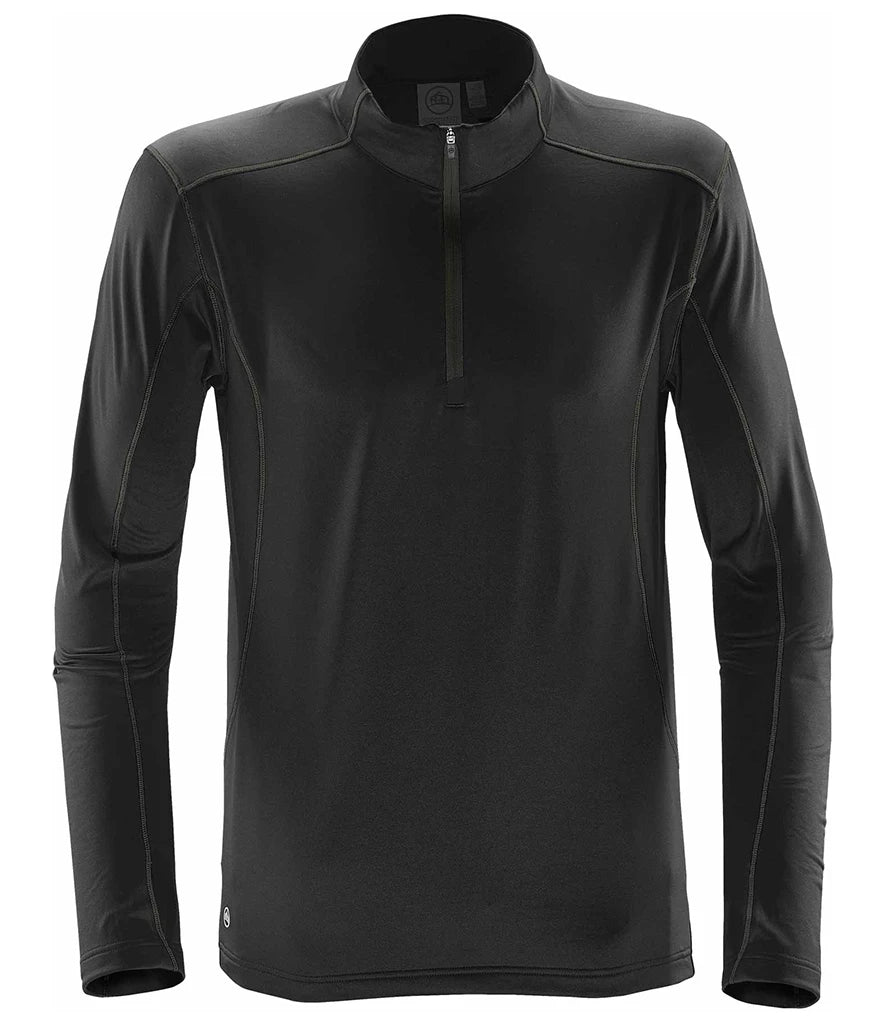 Stormtech TFW1 Stormtech Pulse Fleece Pullover Zip Neck Top in Black/Carbon