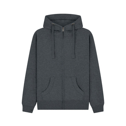 Cottonridge W41PF Jupiter Peach Finish Zip Hoodie — Black Melange