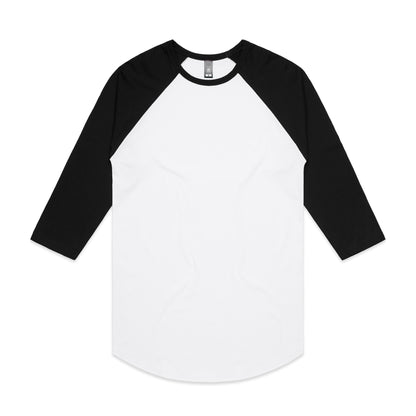 AS Colour 5012 Raglan Tee White/Black
