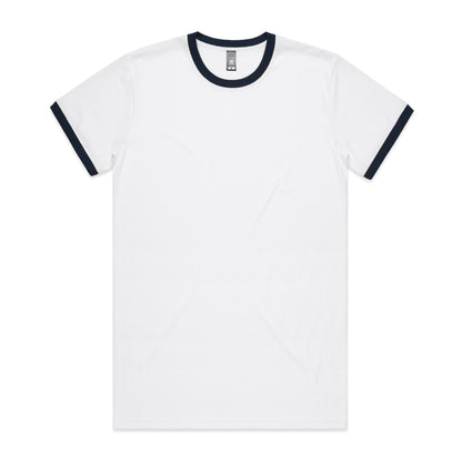 AS Colour 5053 Staple Ringer Tee White/Navy