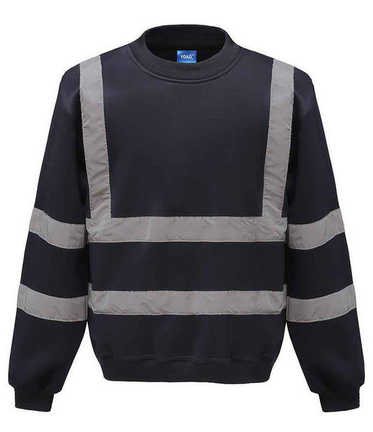 Yoko YK030 Hi-Vis Sweatshirt in Navy